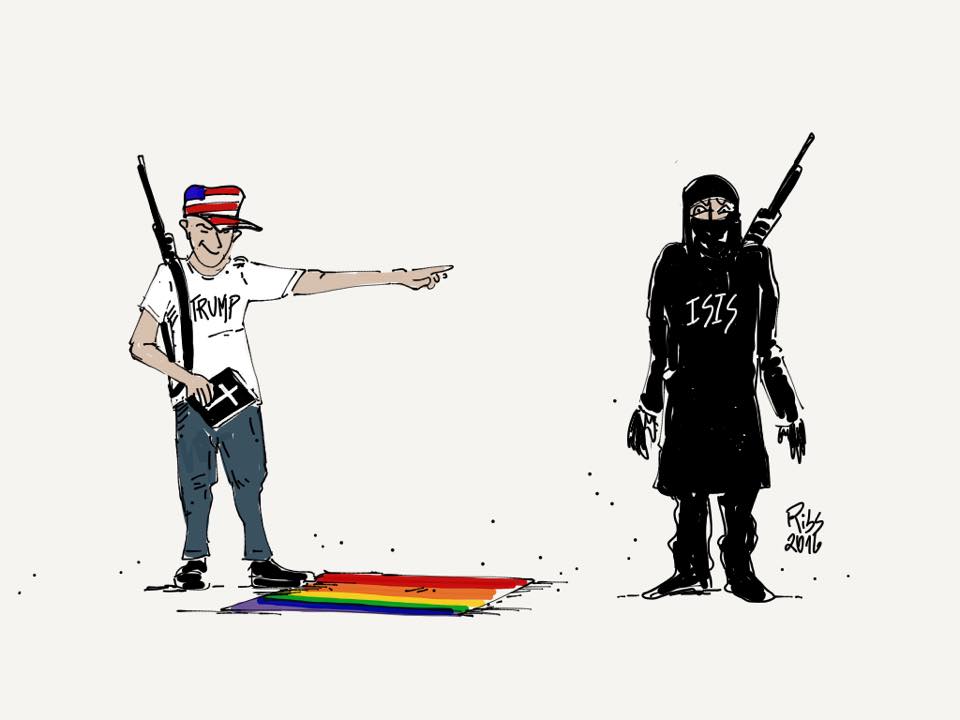 ‪#‎PrayForOrlando‬ meu cu